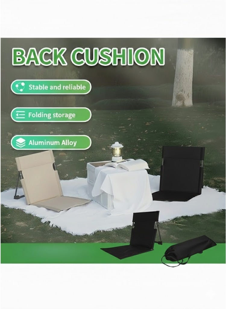 YQLIFE Folding Chair for Camping Single Beach Mat Lazy Chair With Backrest One-Step Assembly Portable Camping Floor Chair For Holidays Garden Park Beach BBQ - Image 2